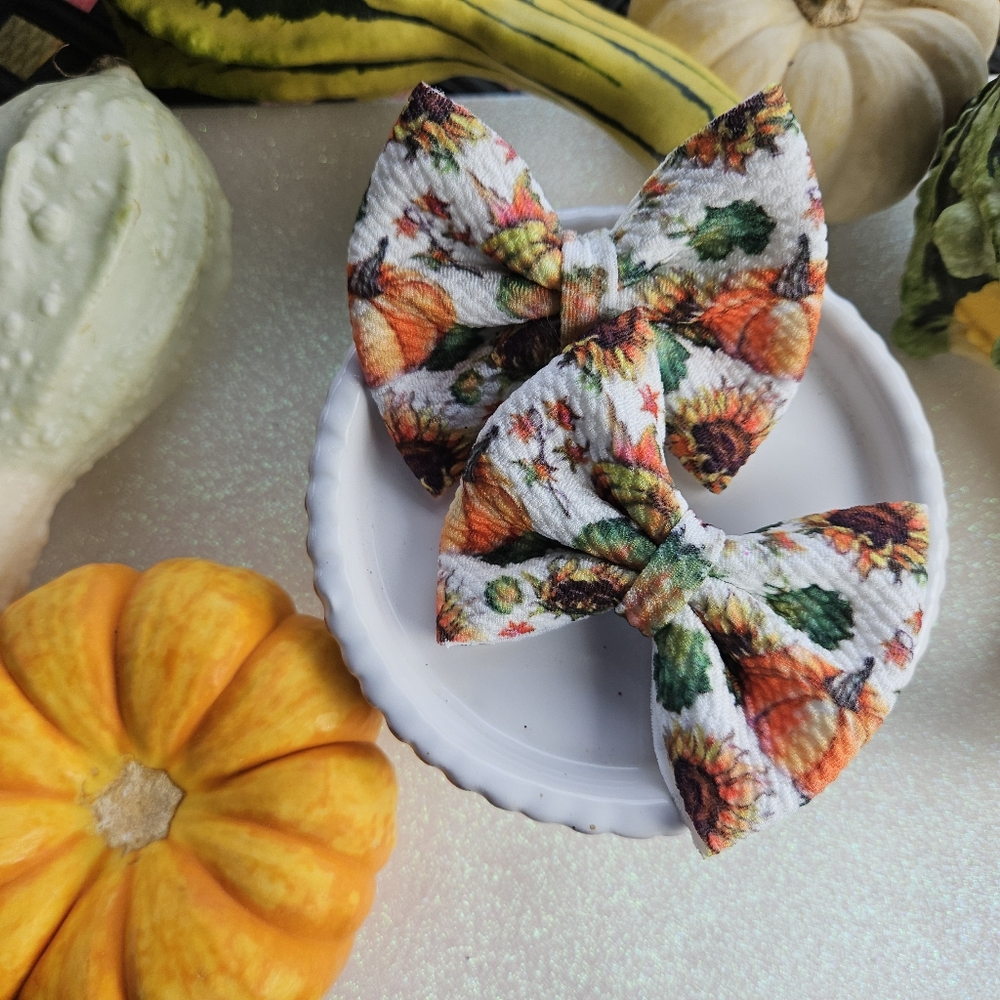 Fall fun hair bows on clips